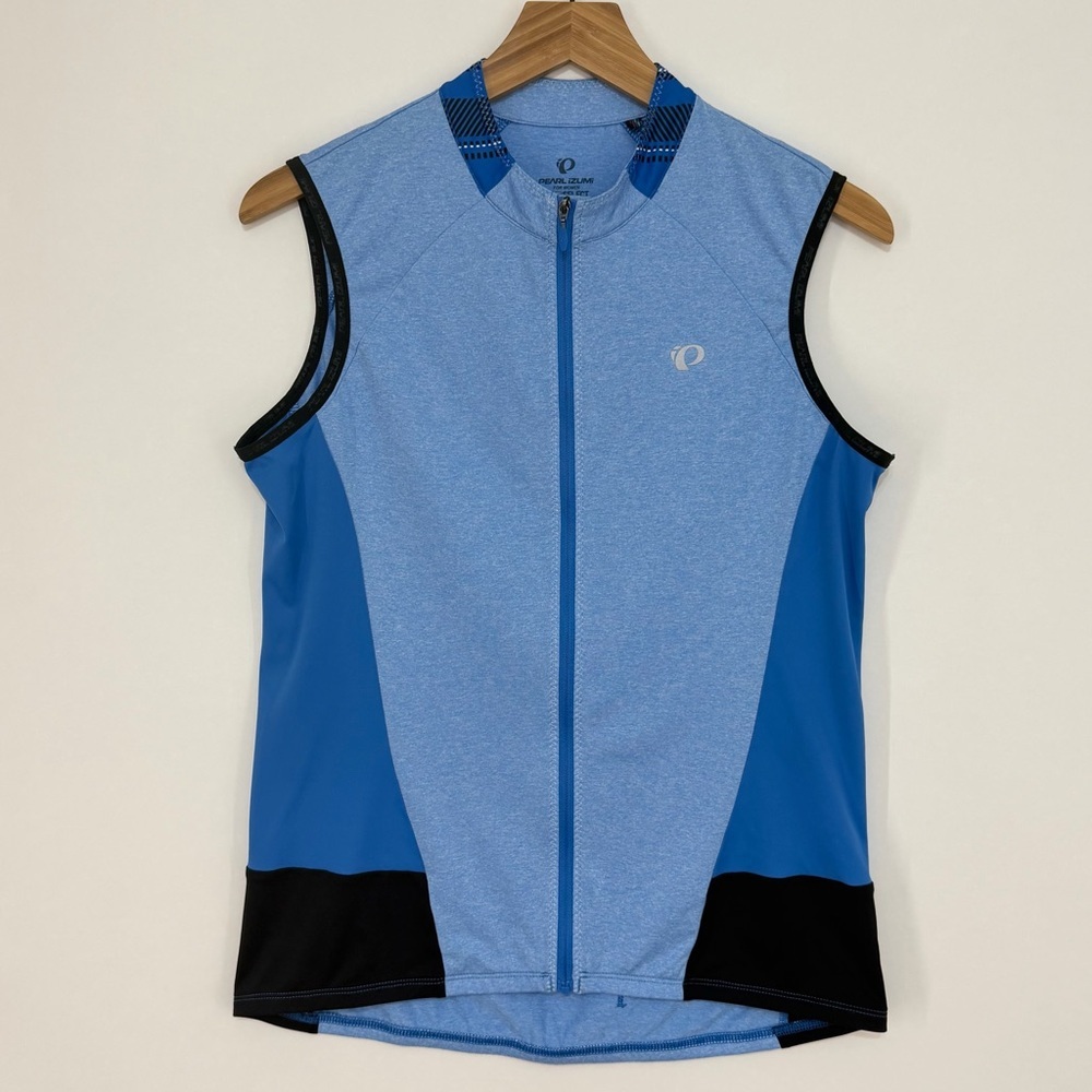 Pearl Izumi Select Women's Sleeveless Full Zip Cycling Jersey Blue Size Large